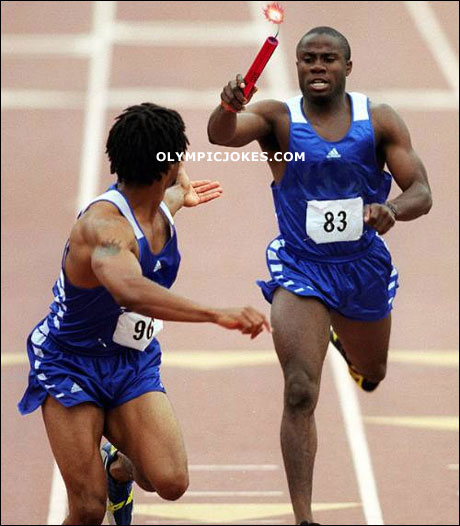 Relay Team in training